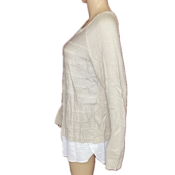 AB Studio Metallic Knit Pullover Size XL - Picture 4 of 6